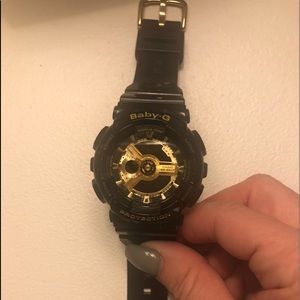 Baby G Shock women’s watch black and gold